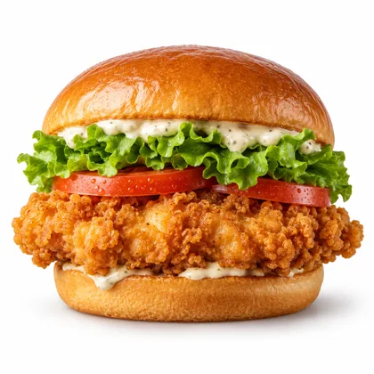 Hamburguesa de pollo crispy